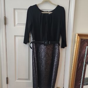 Joseph Ribkoff Black Bronze Dress
